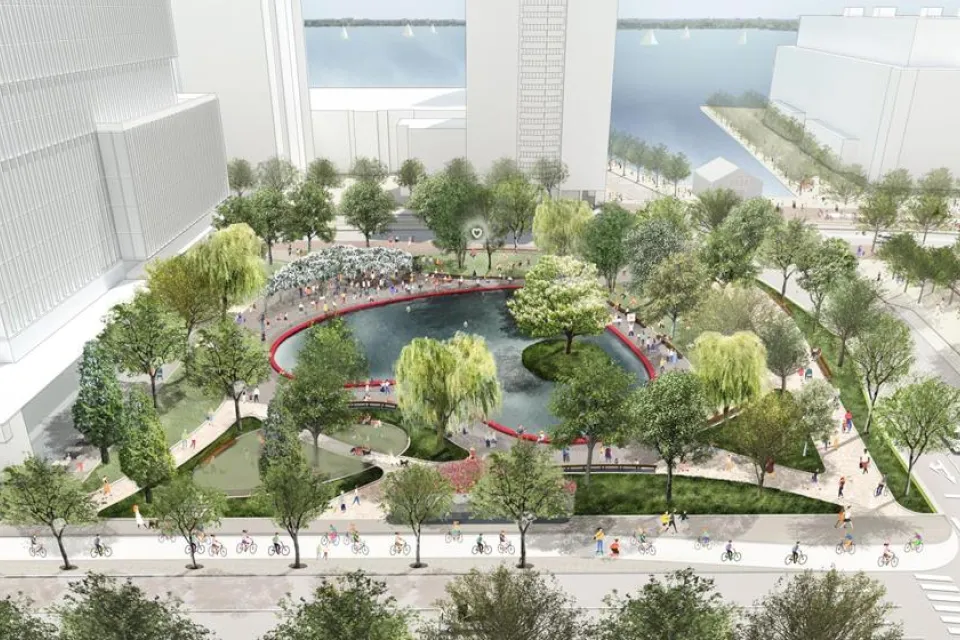 Rendering of proposed Love Park, Toronto.